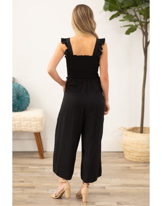 Give Good Energy Jumpsuit in Black