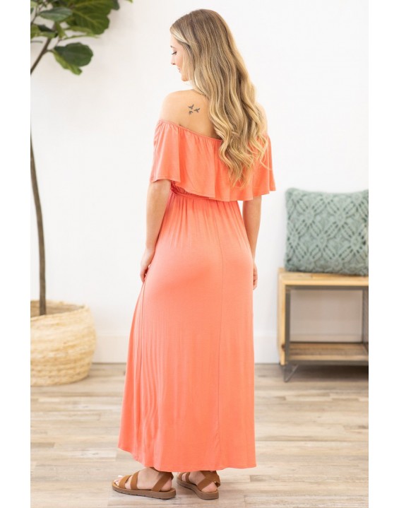 Happier Days Ahead Dress in Coral