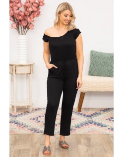Hit Me With Your Best Shot Jumpsuit in Black